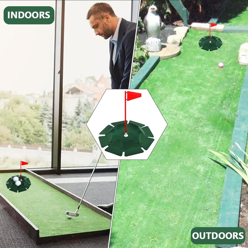 2 PCS All-Direction Golf Putting Cup Golf Practice Hole Cup Surface Flocking ...