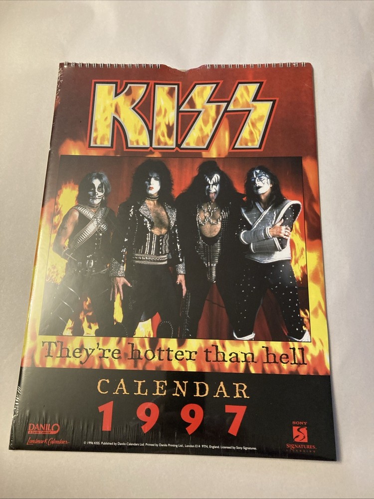 KISS - Hotter Than Hell 1997 Sealed Calendar Photos Rock Metal Music