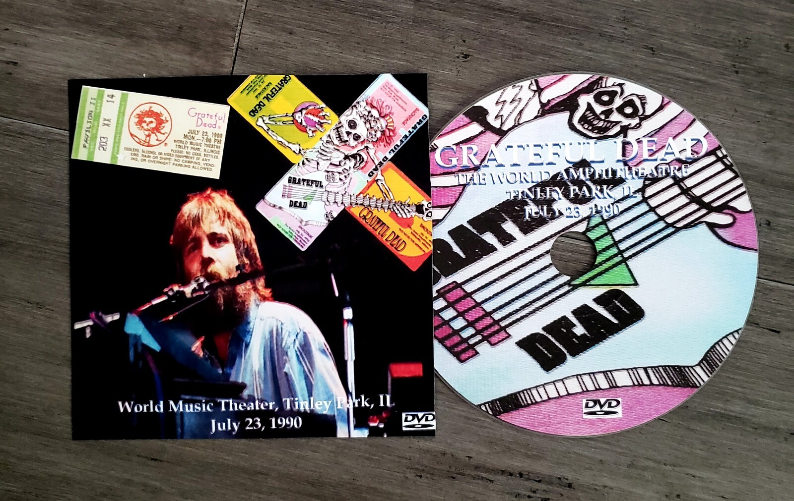 GRATEFUL DEAD DVD 7/23/90 TINLEY PARK, IL FULL SHOW BRENT MYDLAND'S FINAL SHOW