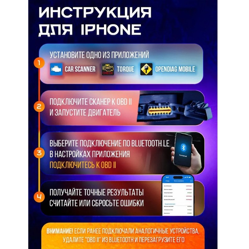 OBD2 Car Scanner with Bluetooth for Comprehensive Vehicle7241
