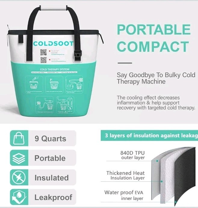 Cold Therapy Machine with Programmable Timer, Portable Ice Machine for Knee