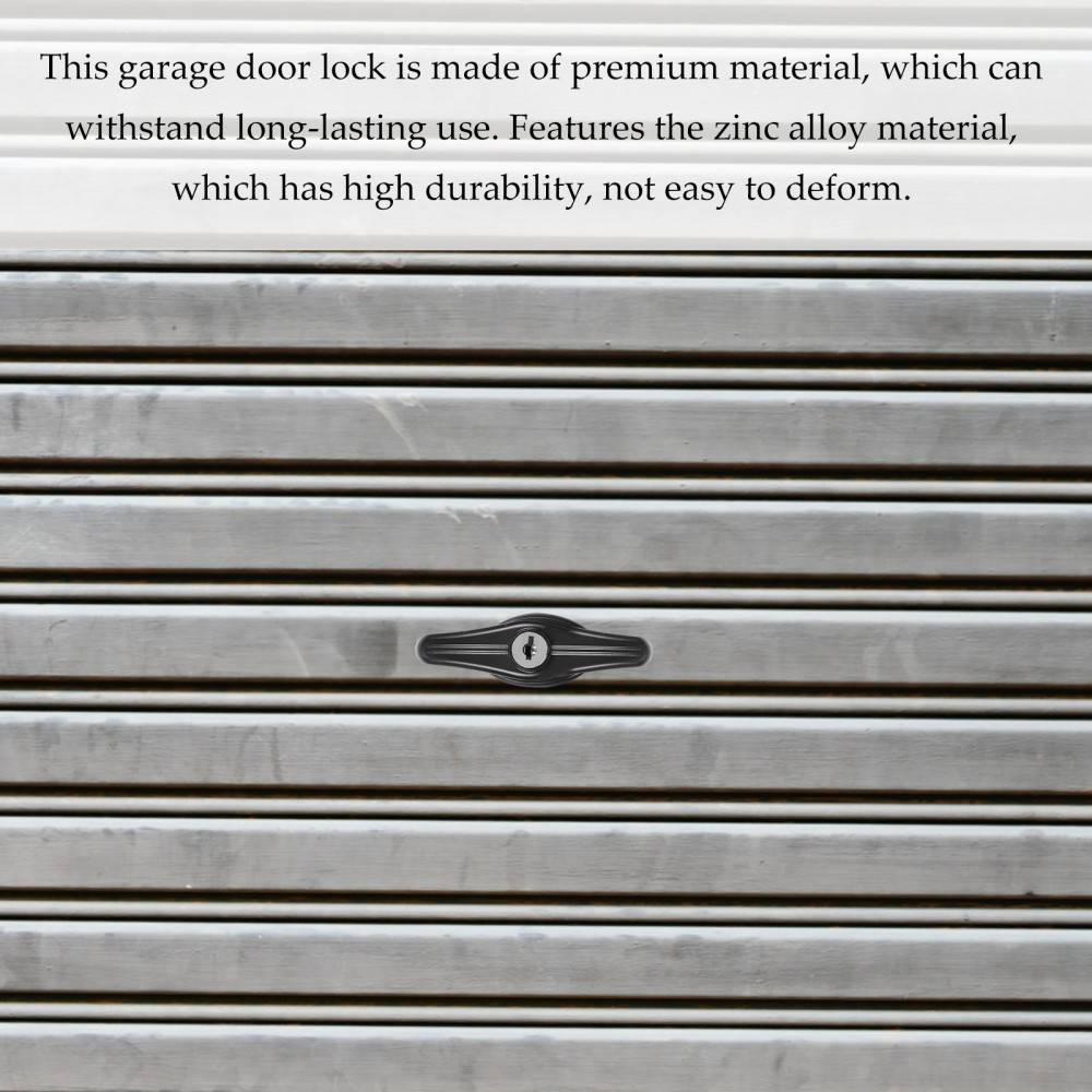 Door Handle With Lock T-shaped Lockable Garage Replacement Black