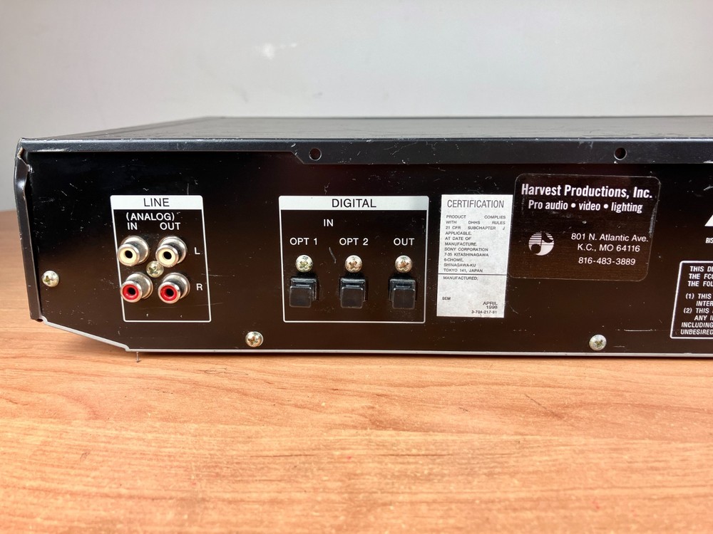 Sony MDS-JE520 Mini Disc Deck Recorder Player - Black