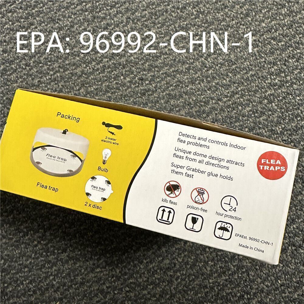 Flea Bed Bug Trap Odorless Cleaner and Flea Killer Trap Pad Sticky Indoor 2 Pack