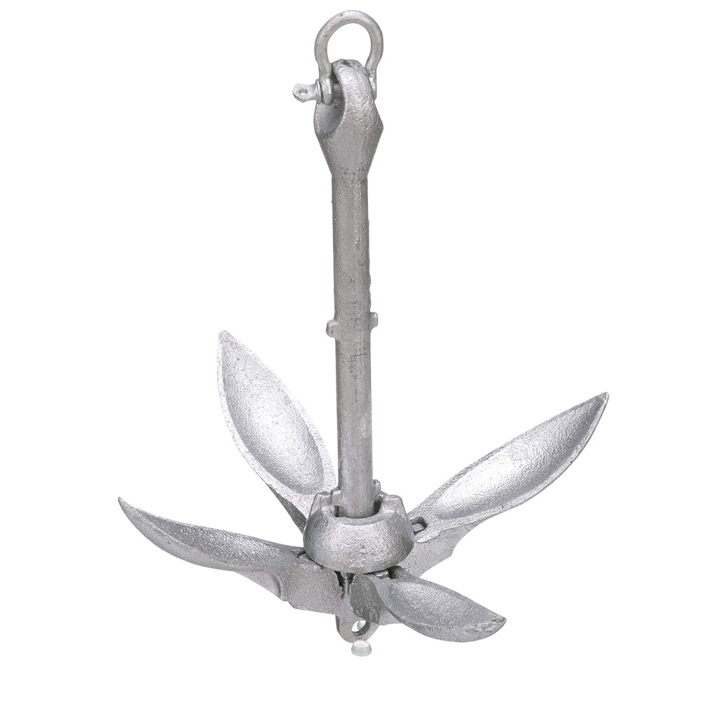 11964-1 Grapnel Folding Anchor 3 lb Silver