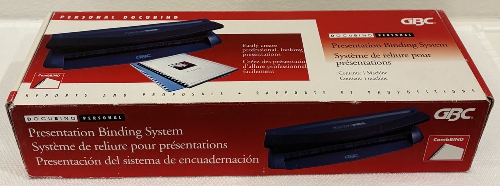 GBC - Docubind Personal Presentation Binding System w/Original Box & Packaging