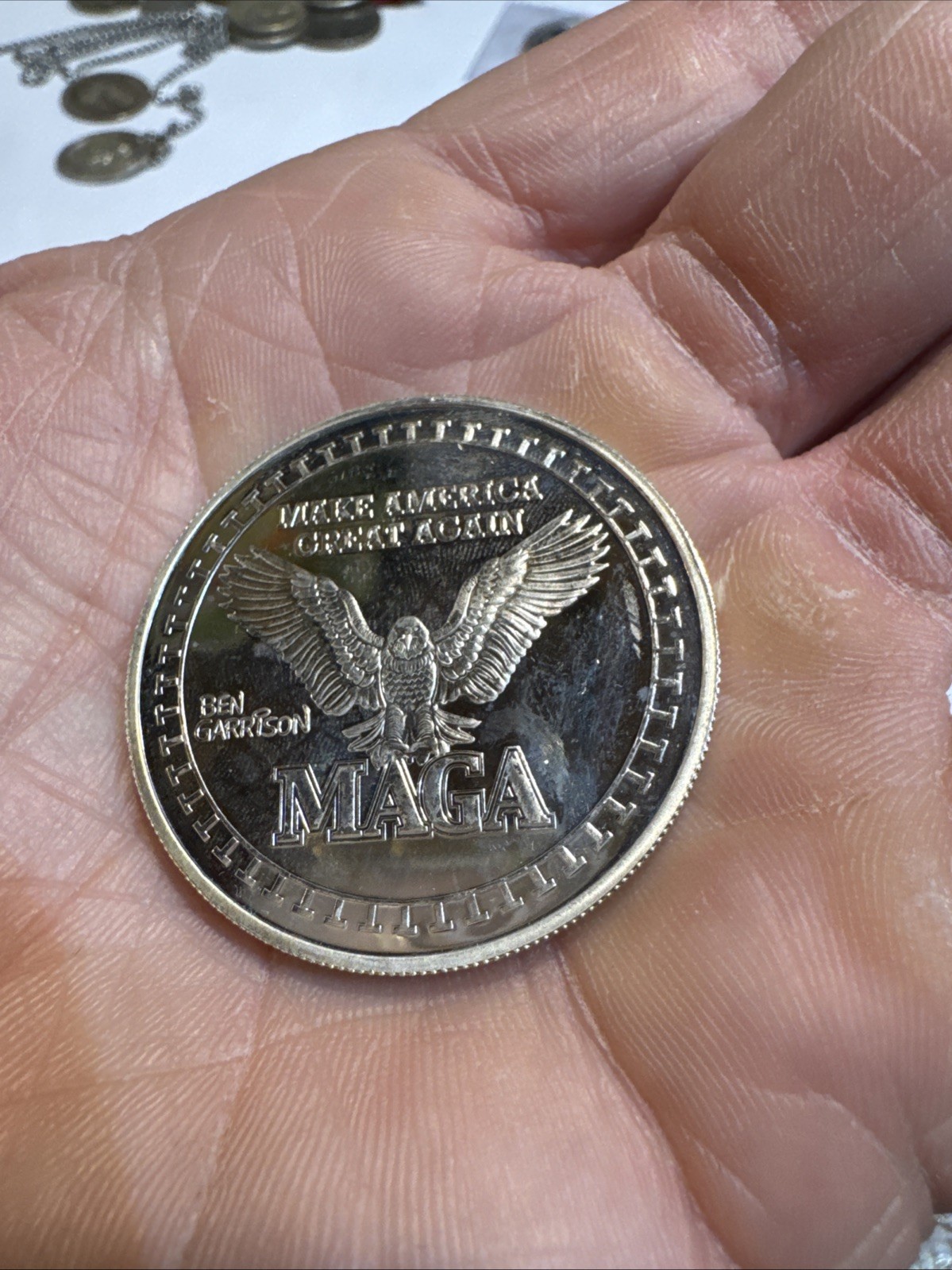 Donald Trump Ben Garrison Silver .999 1oz MAGA Coin 45th President