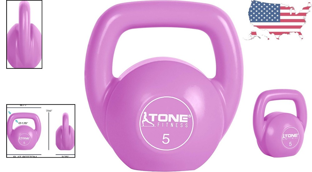 Versatile 5 lb Cement Kettlebell with Comfortable Grip for Effective Workouts