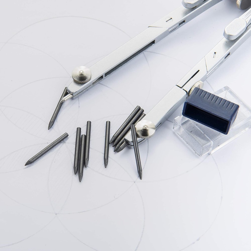 Mr. Pen- 100pcs 2mm Graphite Compass Leads for Drawing Circles, Geometry & Draft