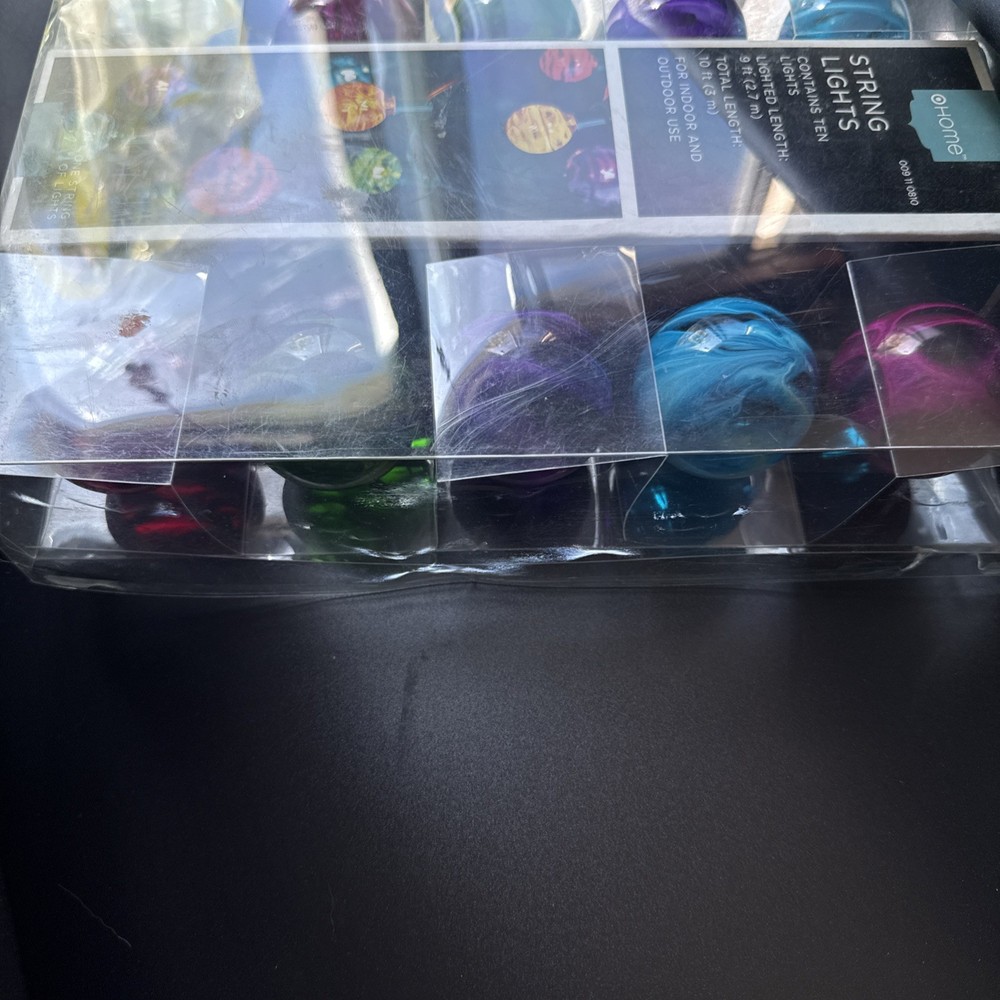 Room Essentials Globe Colorful Round Marbles String Lights 10 count