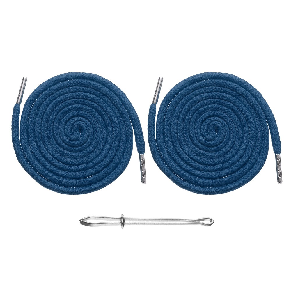 2pcs Drawstring Cords 51" Replacement Drawstring with Threader, Dark Blue