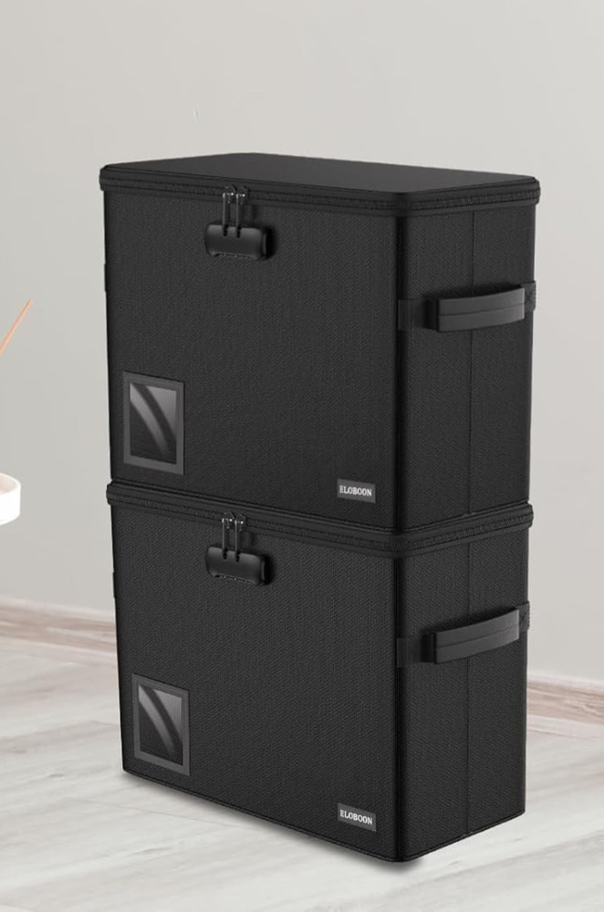 Graded Comic Book Storage for 30 Comics, Fireproof & Water-Resistant & Moisturep