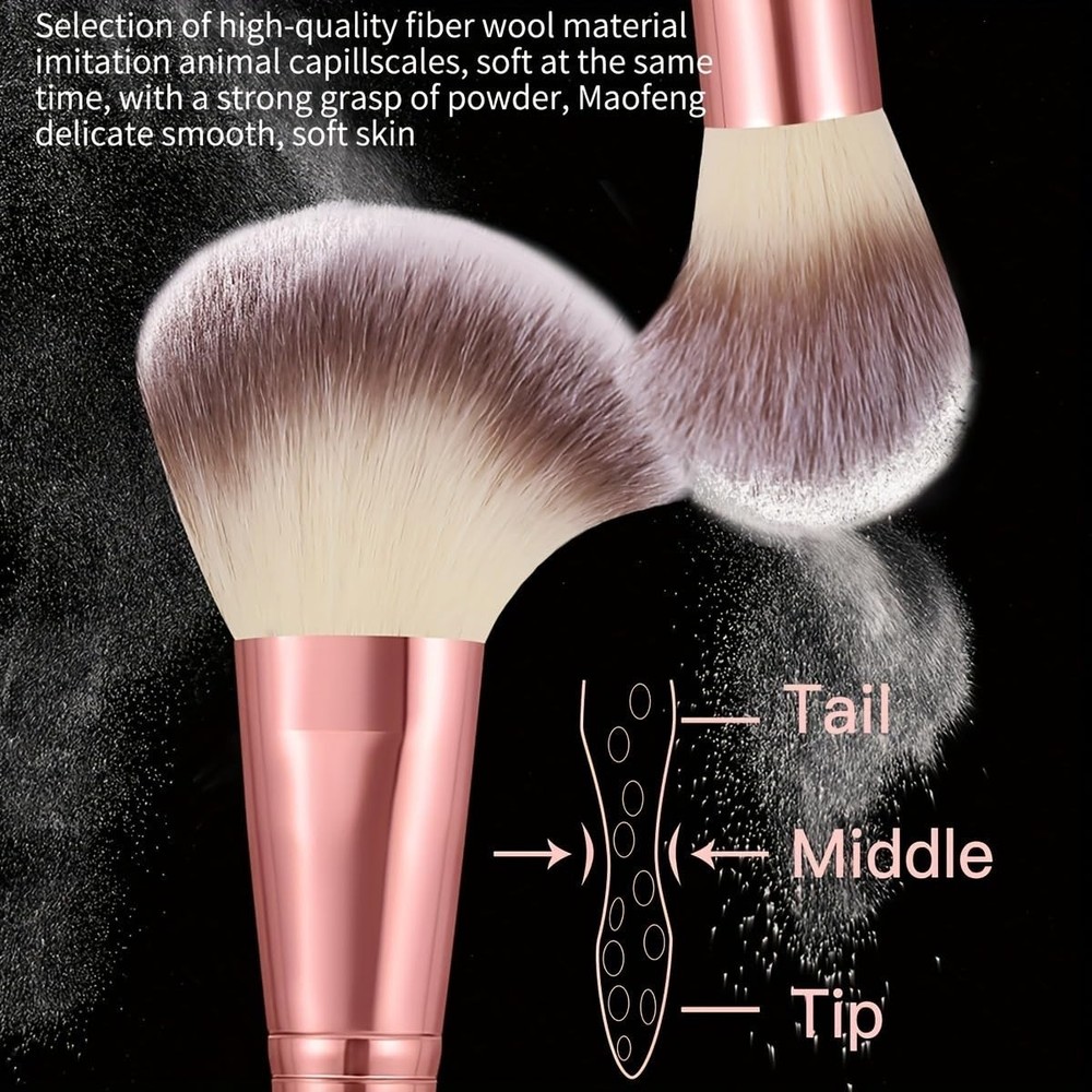 HGHDBT 70Pcs Pink Makeup Brushes Set Professional Makeup Kit Multi-functional