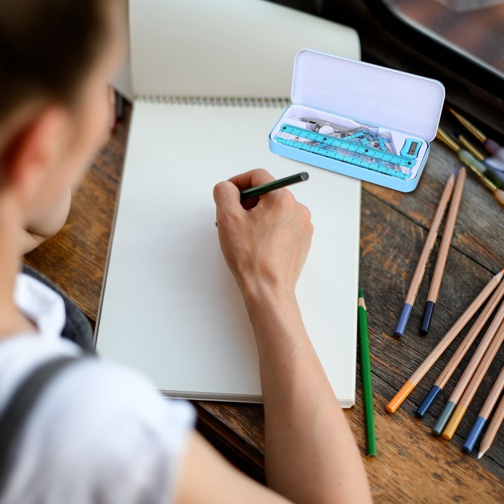 Compass Geometry Tool Geometry Set Drafting Drawing Compass and Protractor Se...