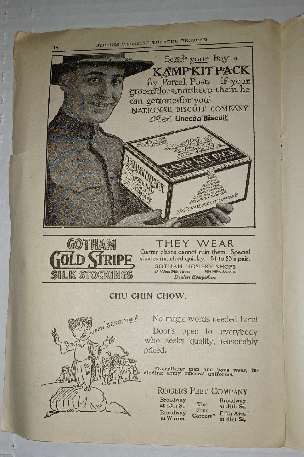 TYRONE POWER CENTURY THEATRE NY Jan 1918 CHU CHIN CHOW Broadway Program-WW1 Era