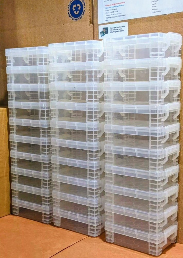 Card Storage Box Vaults (6-Boxes) FOR SLEEVED CARDS (Each Holds 50) 🏆 STACKABLE