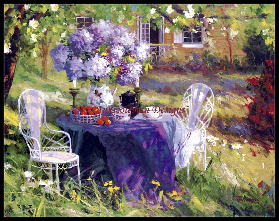 Chart Needlework Embroidery DIY - Counted Cross Stitch Patterns - Lilac Party