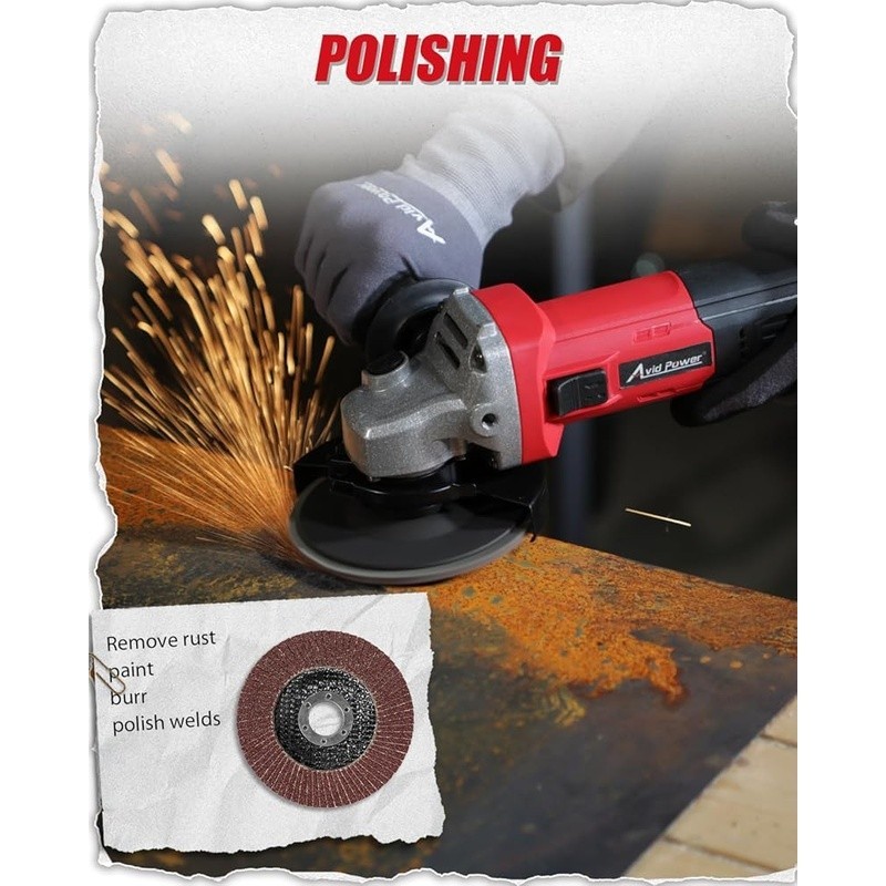 7.5 Amp Electric Angle Grinder Tool Cutting Grinding Polishing Adjustable Guard
