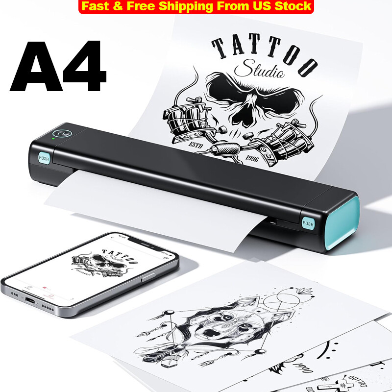 Phomemo M08F Wireless Tattoo Stencil Printer Bluetooth Stencil Printer + Paper