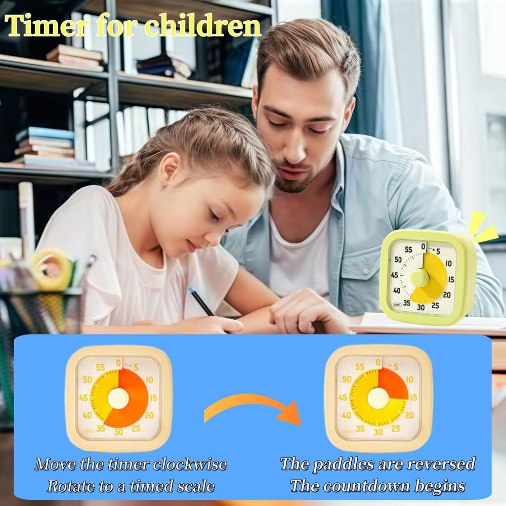 Visual Timer for Kids Timer Home - 60 Minute Kids Visual Timer for Classroom Hom