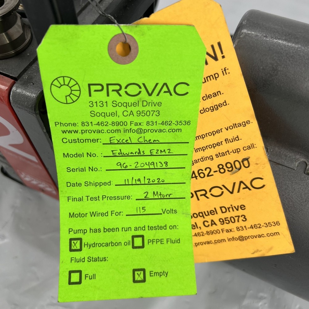 Edwards E2M2 Rotary Vane Dual Stage Vacuum Pump