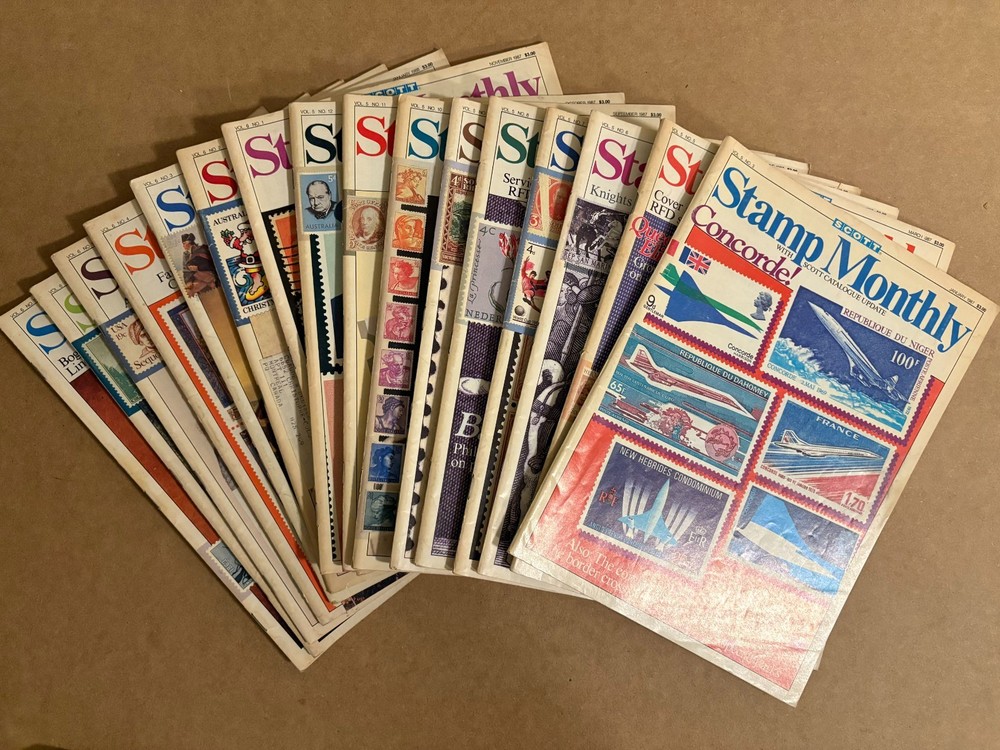 Scott Stamp Monthly Magazine - 16 issues - 1987-1988