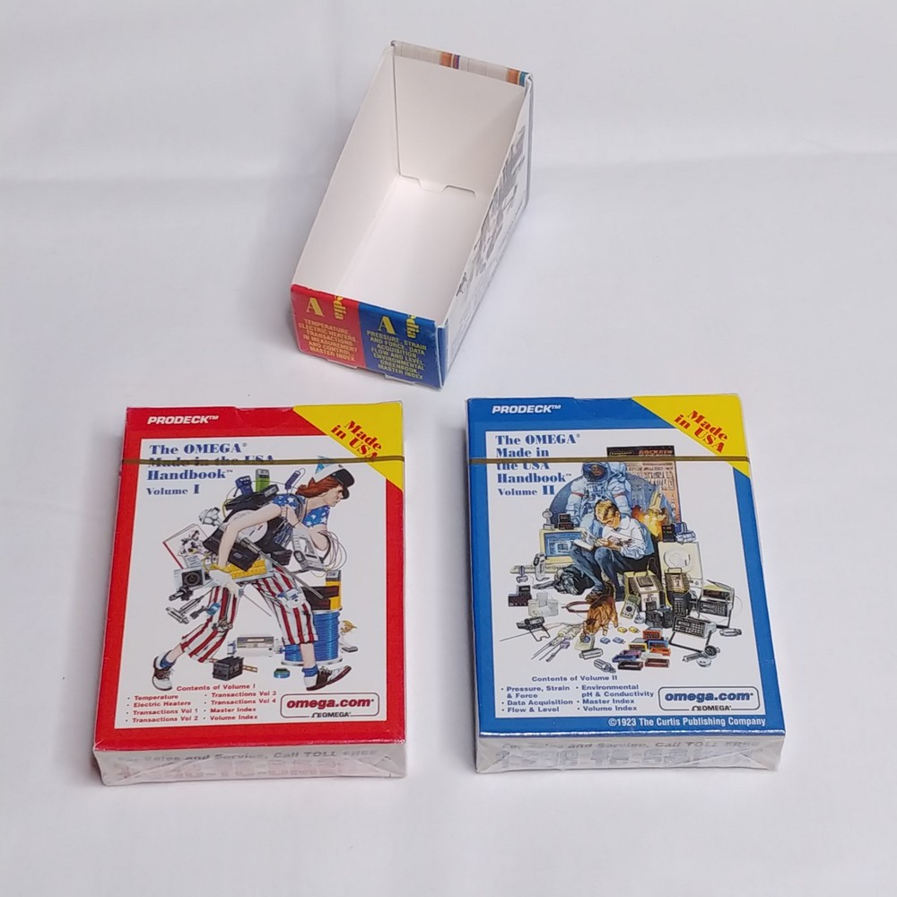 NEW 2 Pack Omega Engineering Playing Cards Handbook and Encyclopedia Reference