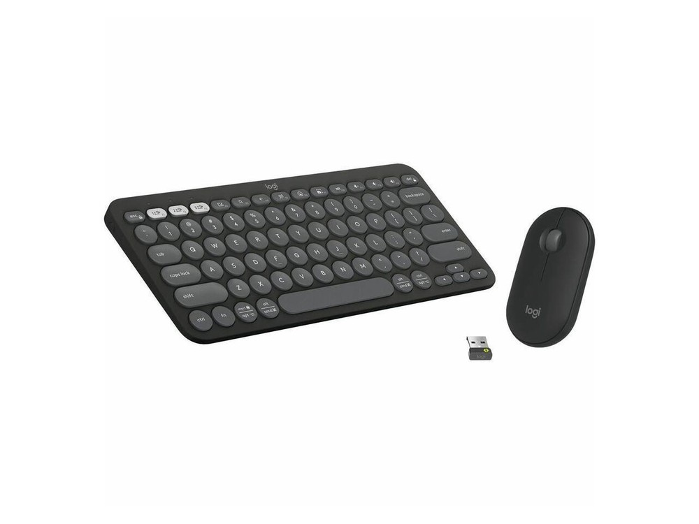 Logitech Logitech Pebble 2 Combo Keyboard & Mouse - USB Type A Wireless Bluetoot