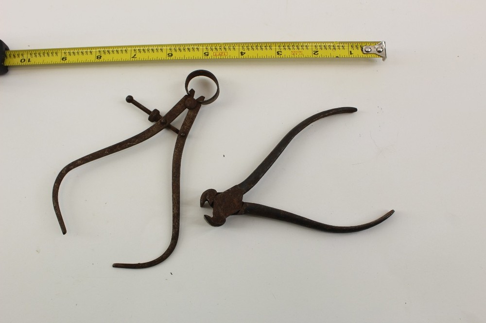 Antique Spring Caliper and End Cutting Nippers