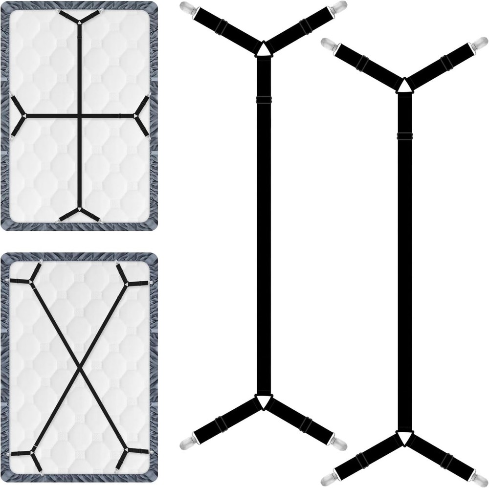 Bed Sheet Straps 2Pcs Adjustable Elastic Sheet Holders Clips Mattress Sofa