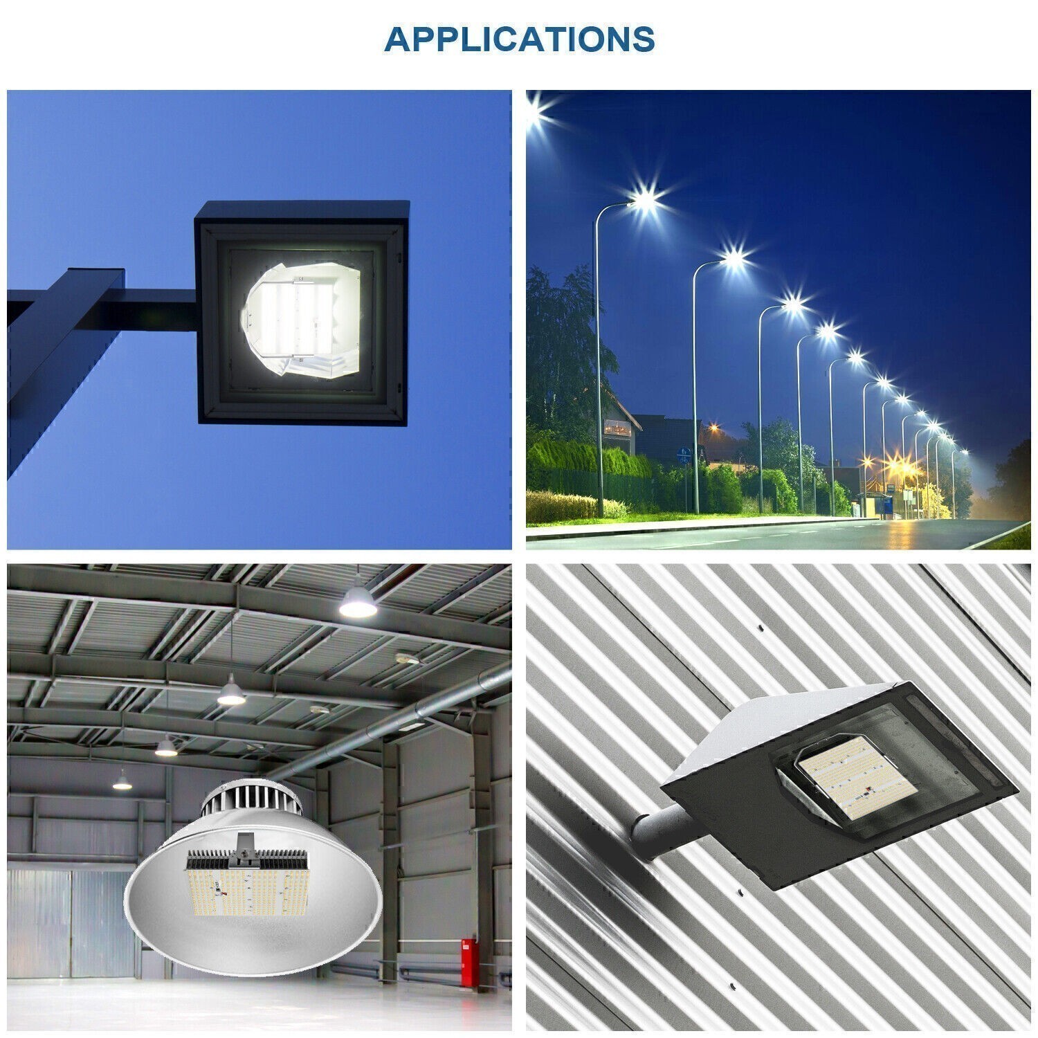 150 Watt LED Retrofit Kits Shoebox Fixture Parking Lot Commercial Lighting 5000K