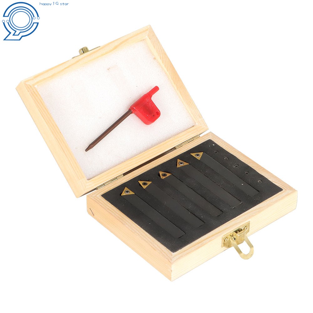 5Pcs 3/8" Indexable Carbide Insert Turning Tooling Bit Holder Set For Lathe US