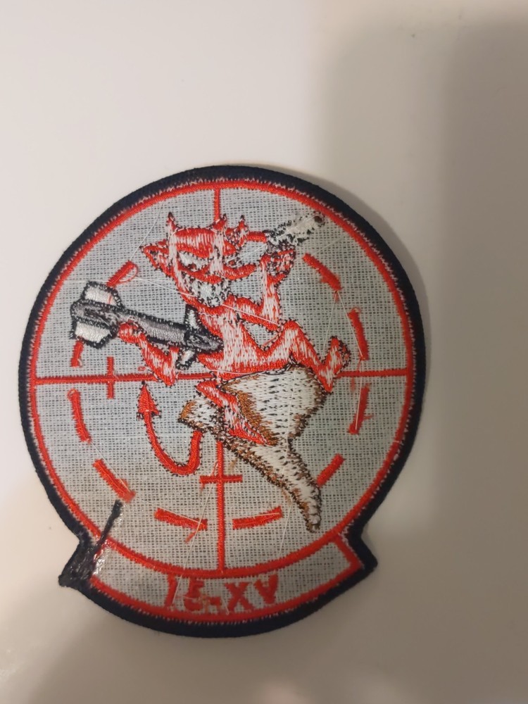 4" VX-31 SQUADRON RED HORNS DUST DEVILS EMBROIDERED PATCH SEW-ON