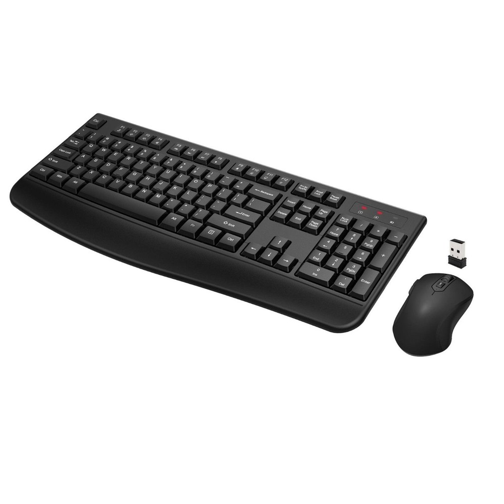 Wireless Keyboard and Mouse Combo, Full-Sized 2.4GHz