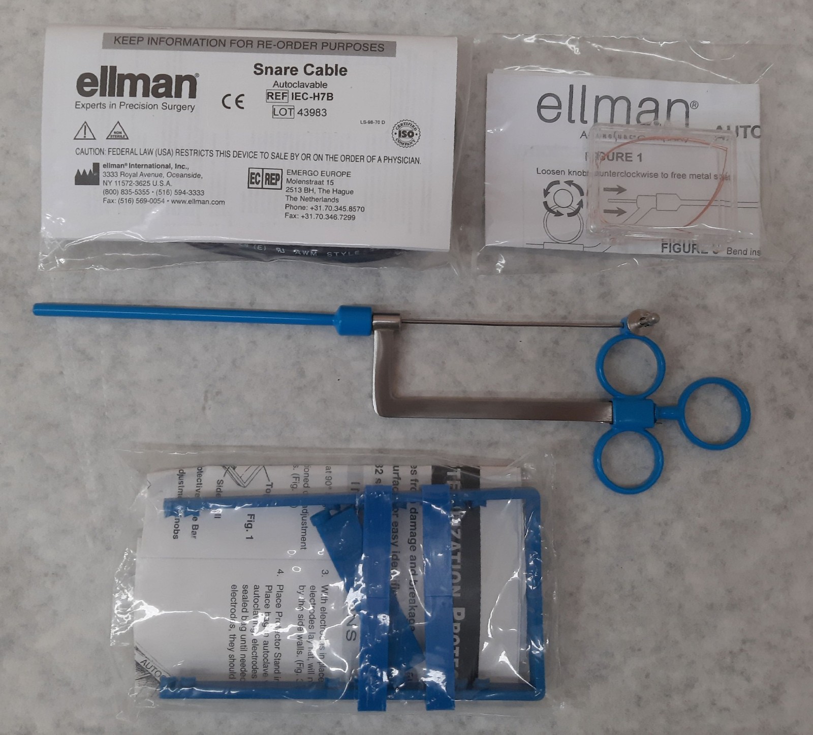 Ellman Polyp Snare System With Cable & 3 Wires Japanese Stainless H301