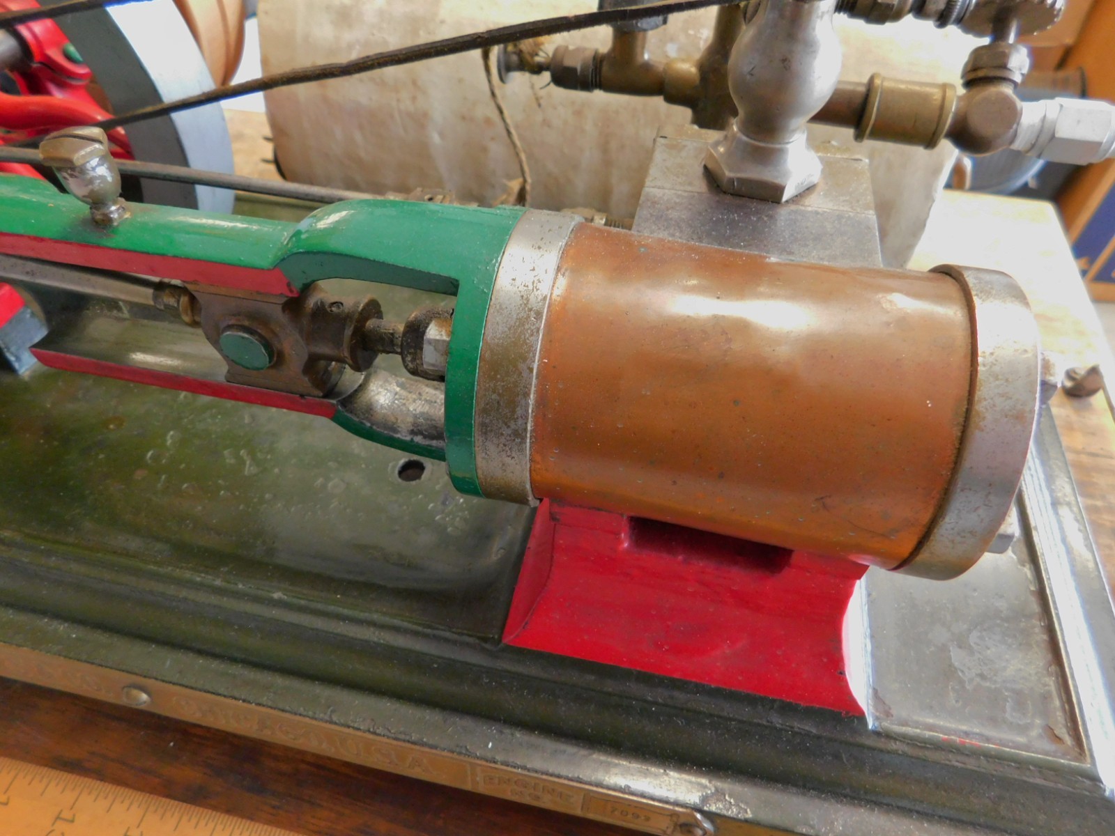 Cretors Steam Engine for Popcorn Machine c. 1900 Antique w/ Electric Water Tank