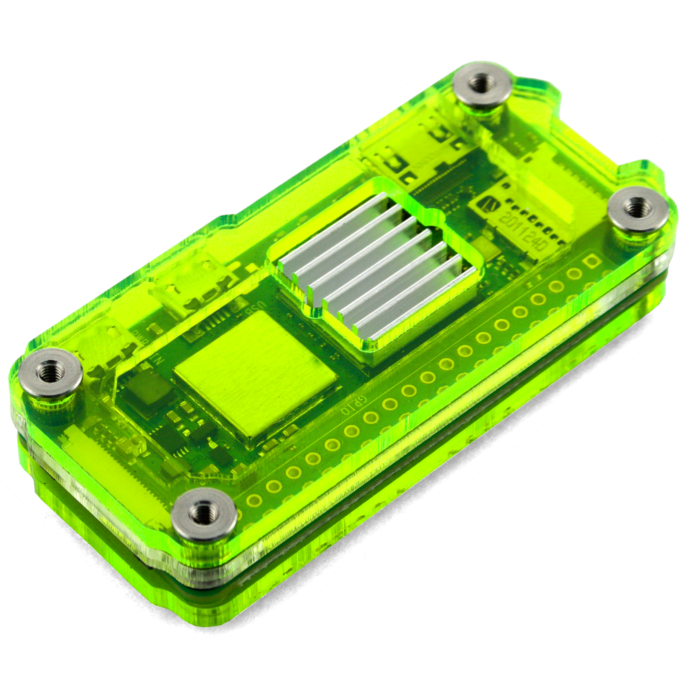C4Labs Zebra Zero Heatsink Case for Raspberry Pi Zero 2 - Color & Size Options