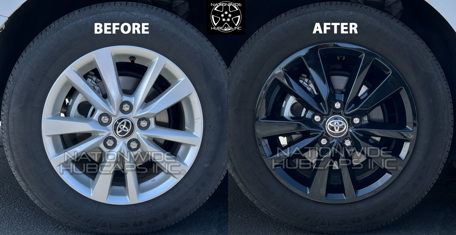 4 fits Toyota Camry LE 2025 Black 16" Wheel Skins Full Rim Covers Hub Caps