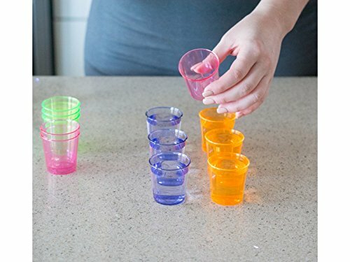 Evriholder EvriShot Neon Shot Glasses, 12-Pack