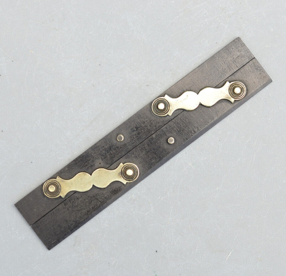 Vintage Ebony Brass Parallel Ruler Maritime Technical Drawing Architect 6''