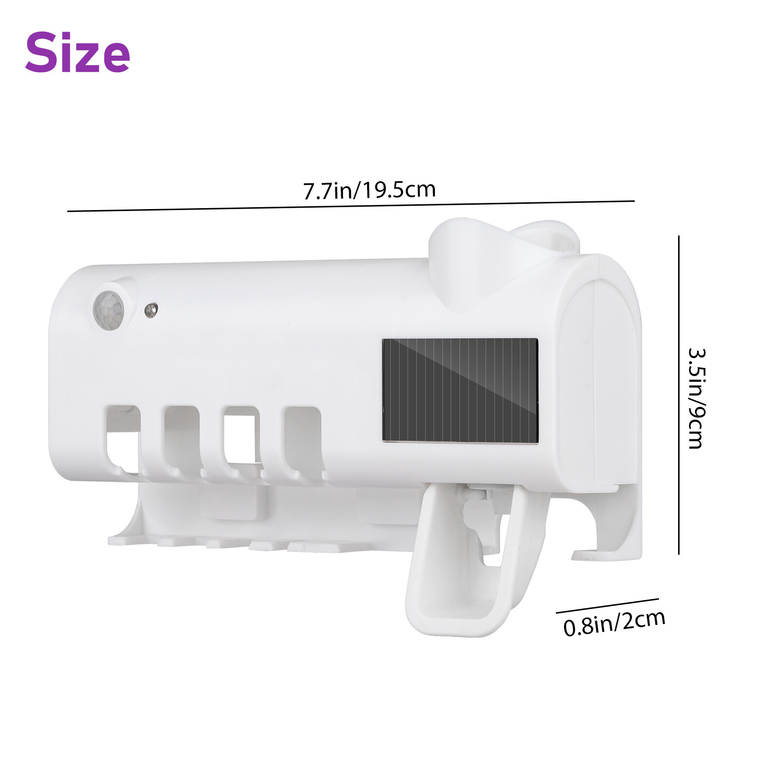 UV Light Sterilizer Toothbrush Holder Cleaner and Automatic Toothpaste Dispenser