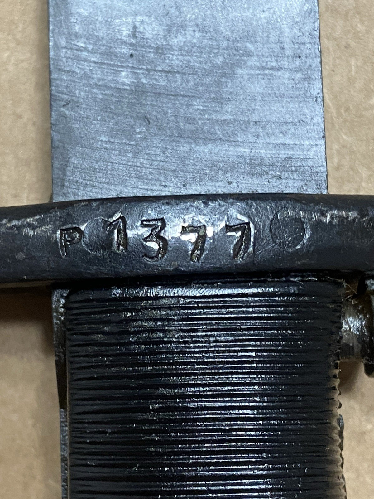 Original M1 Garand bayonet E US marked w/ E-US scabbard also fits 1903 NICE