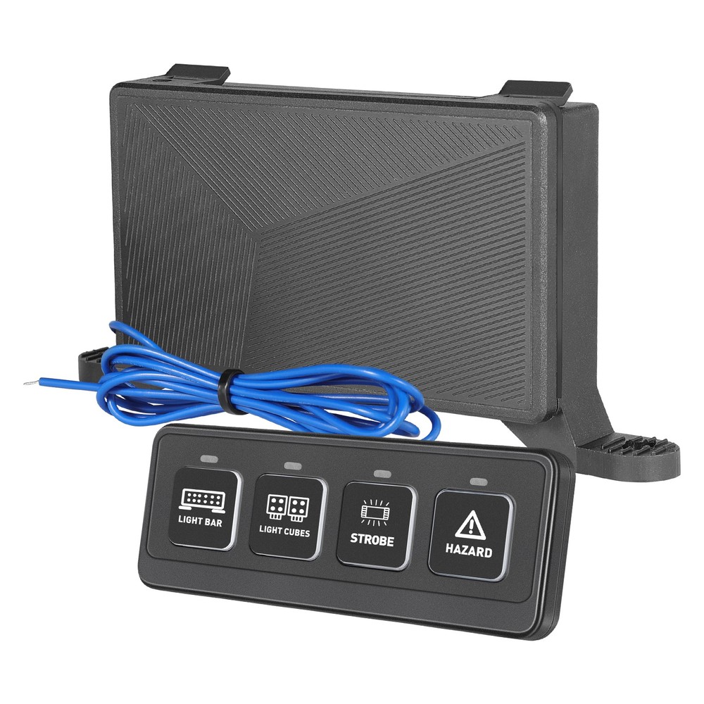 For Jeep Gladiator Wrangler Wireless 4 Gang Switch Panel LED Lights Control Box