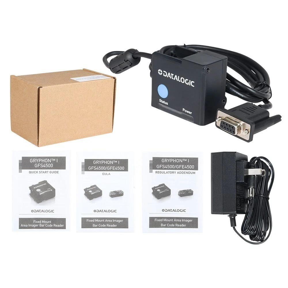 Datalogic Gryphon GFS4550-BKK2-RED 2D MP Red Barcode Scanner Reader RS232 Cable