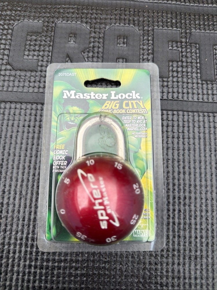 Master Lock Sphero by Master Smooth Spin Combination Lock Padlock 2075DAST Red