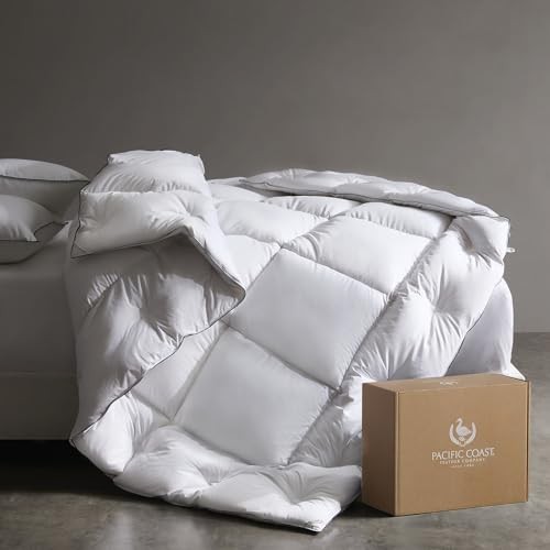 Down Comforters Size, 100% Cotton Duvet Insert, Extra Fluffy White King