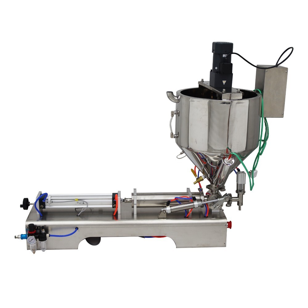 110V 100-1000ml Paste Liquid Heating Mixing Filling Machine Packer 1 Head