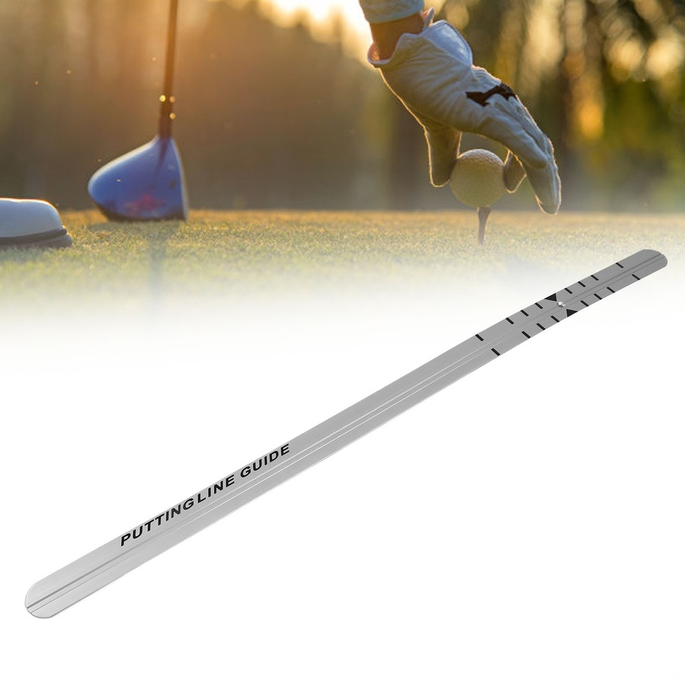 Putter Straight Ruler Aluminum Practice Aid Putting Alignment Rail