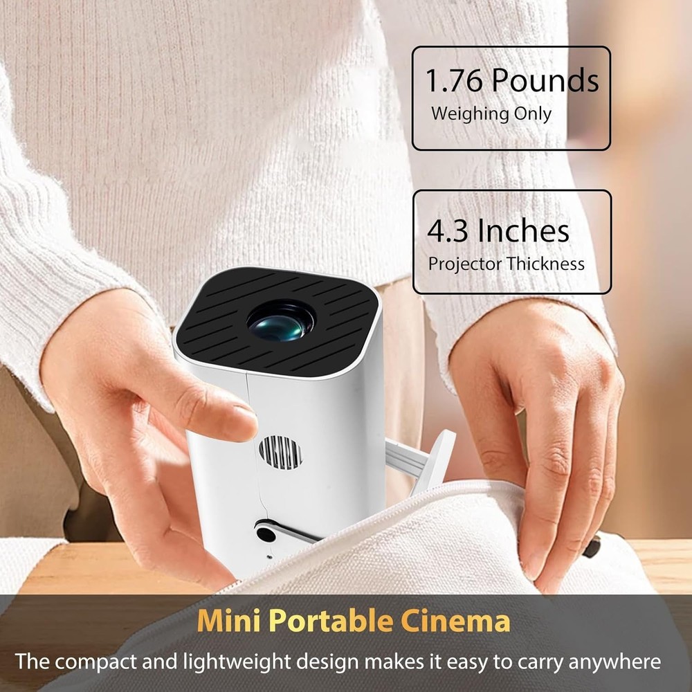 Electric Focus & 210° Rotation Mini Projector