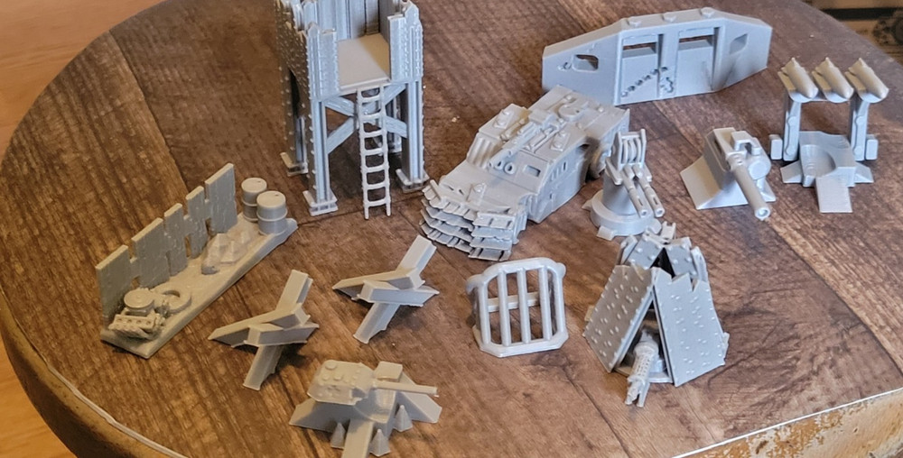 Def System Sample Pack, 1/64 scale 12 items. 3d printed.